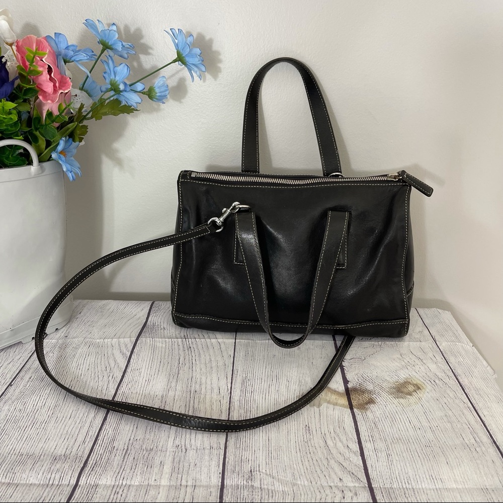 COACH Satchel Crossbody Doctor Satchel Bag Black Leather - Picture 7 of 11